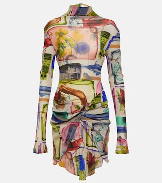 Bedrucktes Minikleid | Off-White