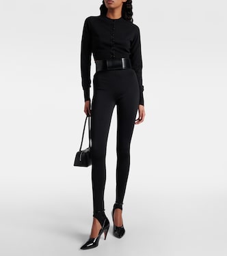 Cardigan raccourci en laine mélangée | Alaïa