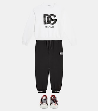 Pantalon de survêtement en coton à logo | Dolce&Gabbana Kids
