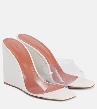 Mules Lupita Half Glass in PVC e pelle | Amina Muaddi