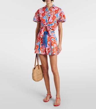 Camicia in cotone con stampa | Poupette St Barth