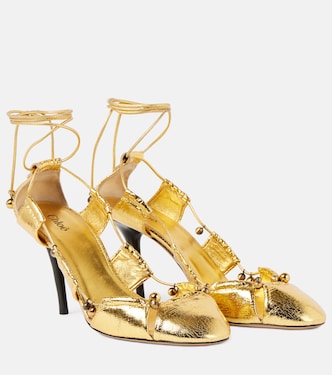 Luna metallic leather pumps | Chloé