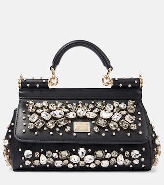 Cabas Sicily Small en cuir à ornements | Dolce&Gabbana