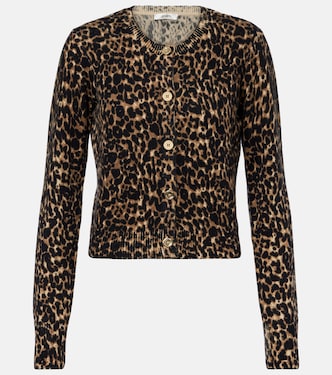 Cardigan in cashmere con stampa leopardata | Frame