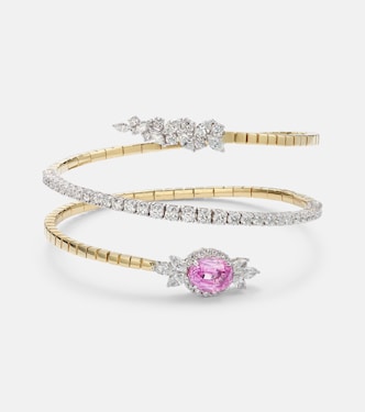 Bracciale Reign Supreme in oro 18kt con zaffiri e diamanti | Yeprem