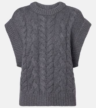Hayley cable-knit cashmere sweater vest | Lisa Yang