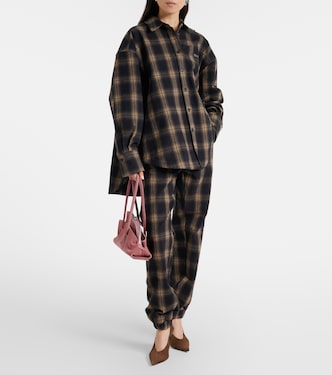 Chemise oversize en coton à carreaux | The Attico