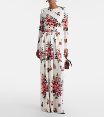 Robe Dolce & Gabbana En Soie Stretch, Imprimé Floral, Taille IT42 (US 6-8) – Occasion Très Bon état