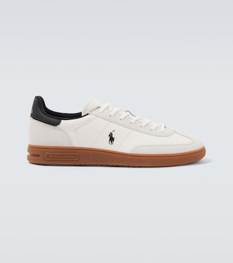 Suede-trimmed leather sneakers | Polo Ralph Lauren