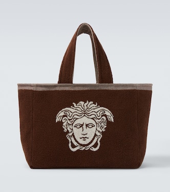 Medusa cotton-terry jacquard tote bag | Versace