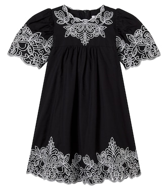 刺绣棉质与亚麻连衣裙 | Petite Amalie  