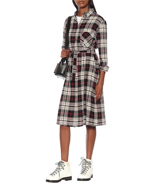 Checked wool-blend shirtdress | Woolrich