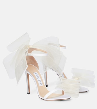 Aveline 100 bow-trimmed sandals | Jimmy Choo
