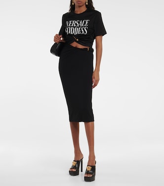 Medusa leather platform mules | Versace