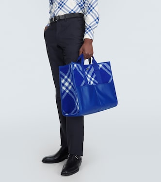 Shopper in lana a quadri | Burberry