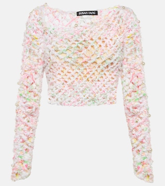 Top in crochet con scollo bardot | Susan Fang