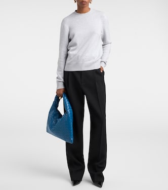 High-rise wool twill straight pants | Bottega Veneta