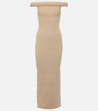 Abito midi in maglia con scollo bardot | Toteme