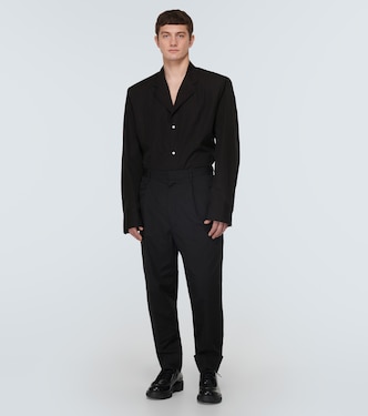 Blazer de algodón de botonadura simple | Prada