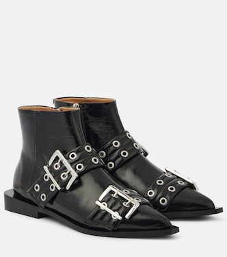 Ankle Boots aus Lederimitat | Ganni