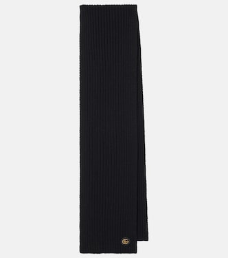 Sciarpa in lana e cashmere a coste | Gucci