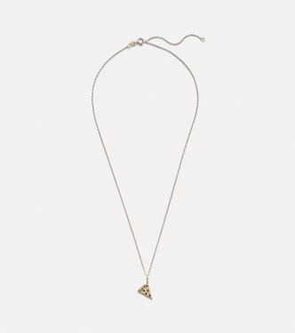 Halskette Take A Pizza My Heart aus 10kt Gelbgold mit Rubinen | Stone and Strand