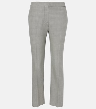 Gerade High-Rise-Hose aus Wolle | McQueen