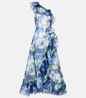 Abito lungo Carmea in organza di seta | Costarellos