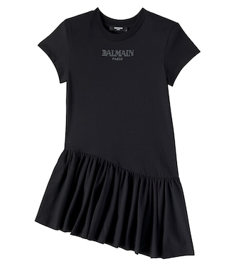 Kleid aus Baumwoll-Jersey | Balmain Kids