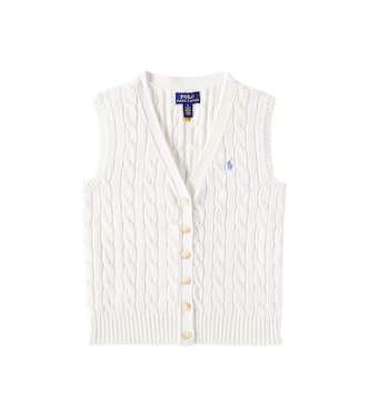 Cable-knit cotton vest | Polo Ralph Lauren Kids