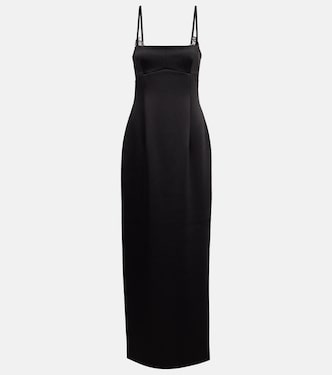 Poppy Column lace-trimmed satin gown | SIR