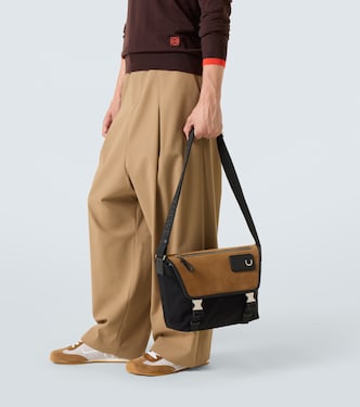 Bolso cruzado Flex Medium de lona y ante | Loewe