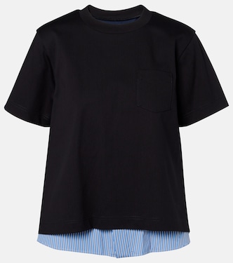 Layered cotton T-shirt | Sacai