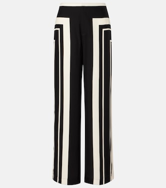 Pietra printed silk crêpe wide-leg pants | SIR
