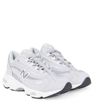 1000 Kids faux leather-trimmed sneakers | New Balance Kids