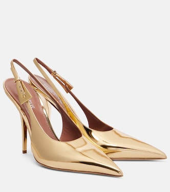 Jessica 105 patent leather slingback pumps | Paris Texas