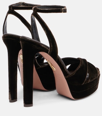 Plateausandalen Divine 130 aus Samt | Aquazzura