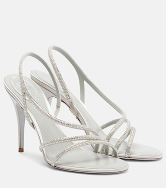 Crystal-embellished satin sandals | Rene Caovilla