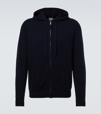 Zip-up wool and cashmere hoodie | Allude