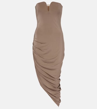 Asymmetric draped cocktail dress | Nensi Dojaka