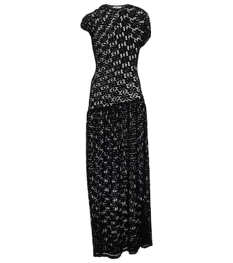 Robe midi brodée en coton | Jil Sander