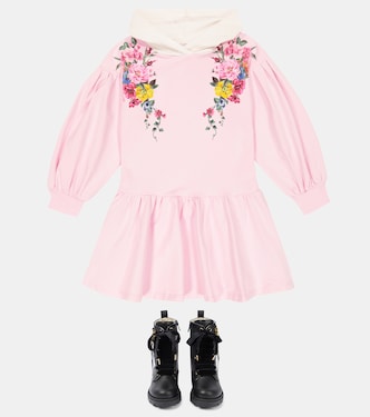 Robe à capuche en coton mélangé | Monnalisa