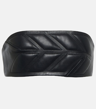 Quilted leather top | David Koma