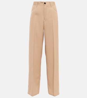 Pantaloni in lana vergine a gamba larga | Jil Sander