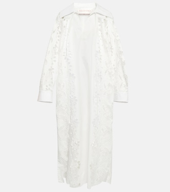 Abito midi in cotone con ricamo | Valentino