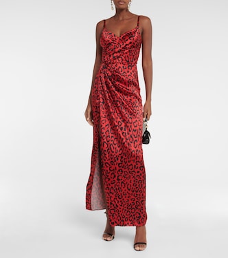 Leopard-print silk-blend satin gown | Dolce&Gabbana