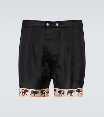 Bedruckte Boxershorts Taureau aus Seide | Bode
