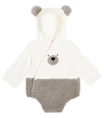 Baby - Body in cotone con shearling sintetico | Il Gufo