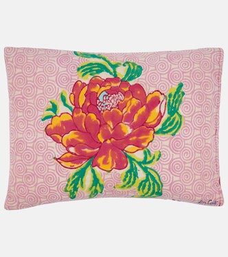 Camelia Magenta rectangular cotton cushion | Lisa Corti