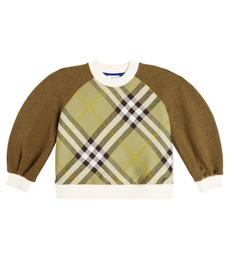Felpa in cotone Burberry Check | Burberry Kids
